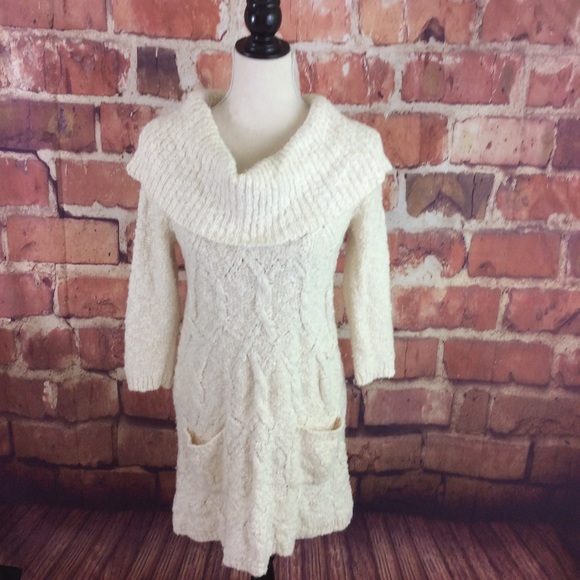 Anthropologie Dresses & Skirts - Anthro Sleeping On Snow Meli Cable Sweater Dress